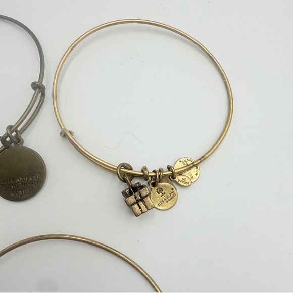 Alex and Ani Lot 4 Brass Charm Bangle Sets - Picture 6 of 8